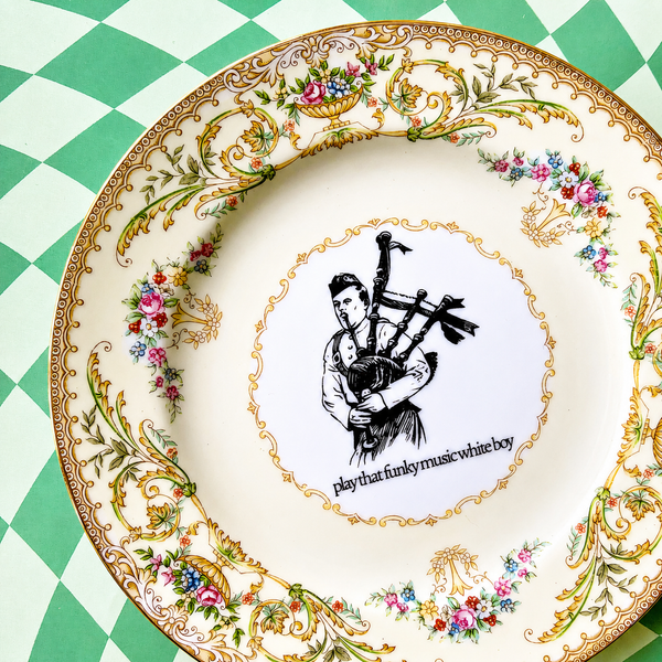 Play That Funky Music Vintage Plate PREORDER SHIPS 8/19/26