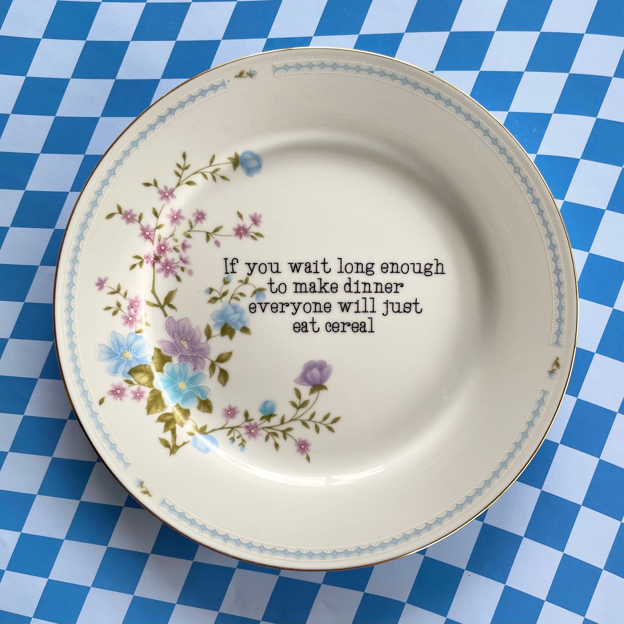Everyone Will Eat Cereal Vintage Plate