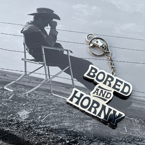 Bored And H*rny Oversized Keychain