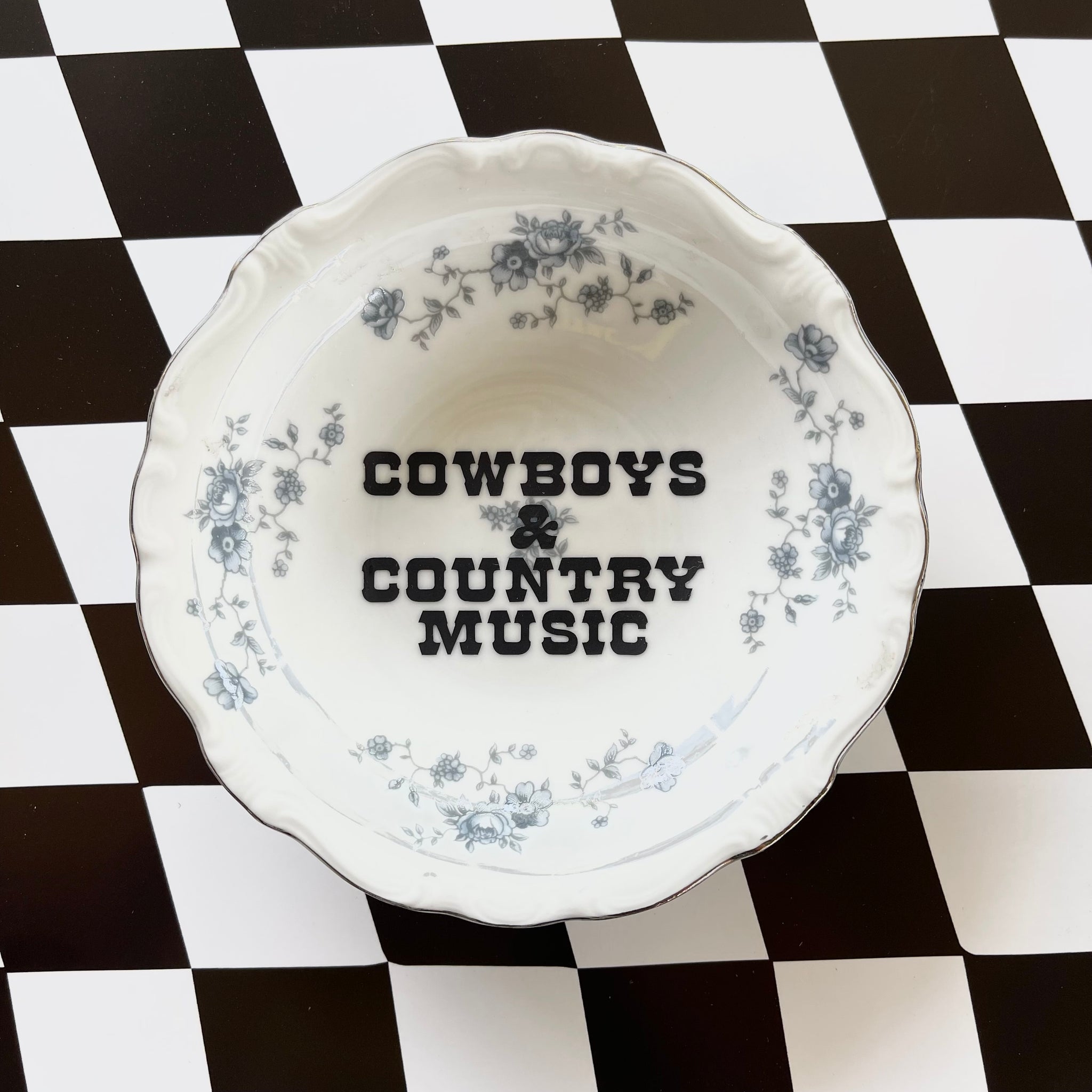 Cowboys And Country Music Mini Vintage Bowl