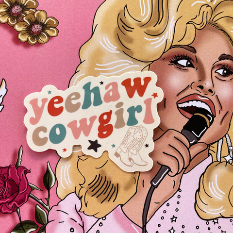Yeehaw Cowgirl Sticker