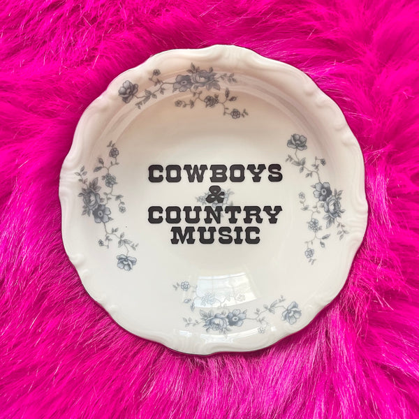 Cowboys And Country Music Mini Vintage Bowl