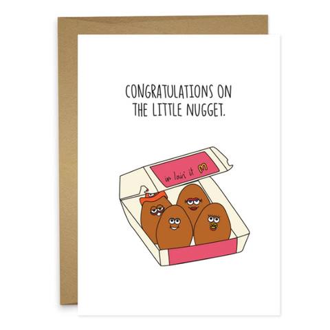 Congrats On The Little Nugget Greeting Card