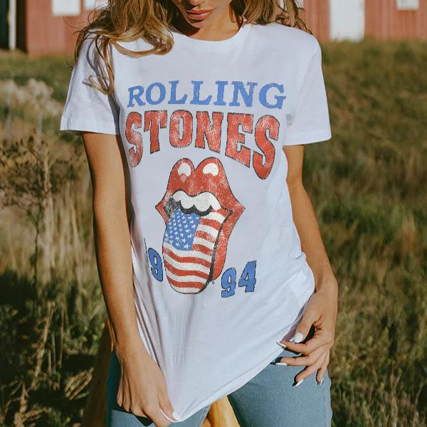 Fremsyn procent spiller Rolling Stones Band Tee – Backseat Love