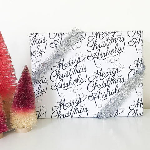 Merry Christmas A**hole Wrapping Paper