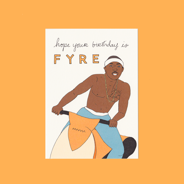 Fyre Birthday Greeting Card