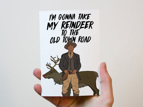 Old Town Road Christmas Greeting Card