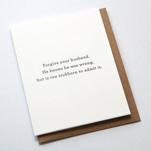 Forgive Your Husband Greeting Card