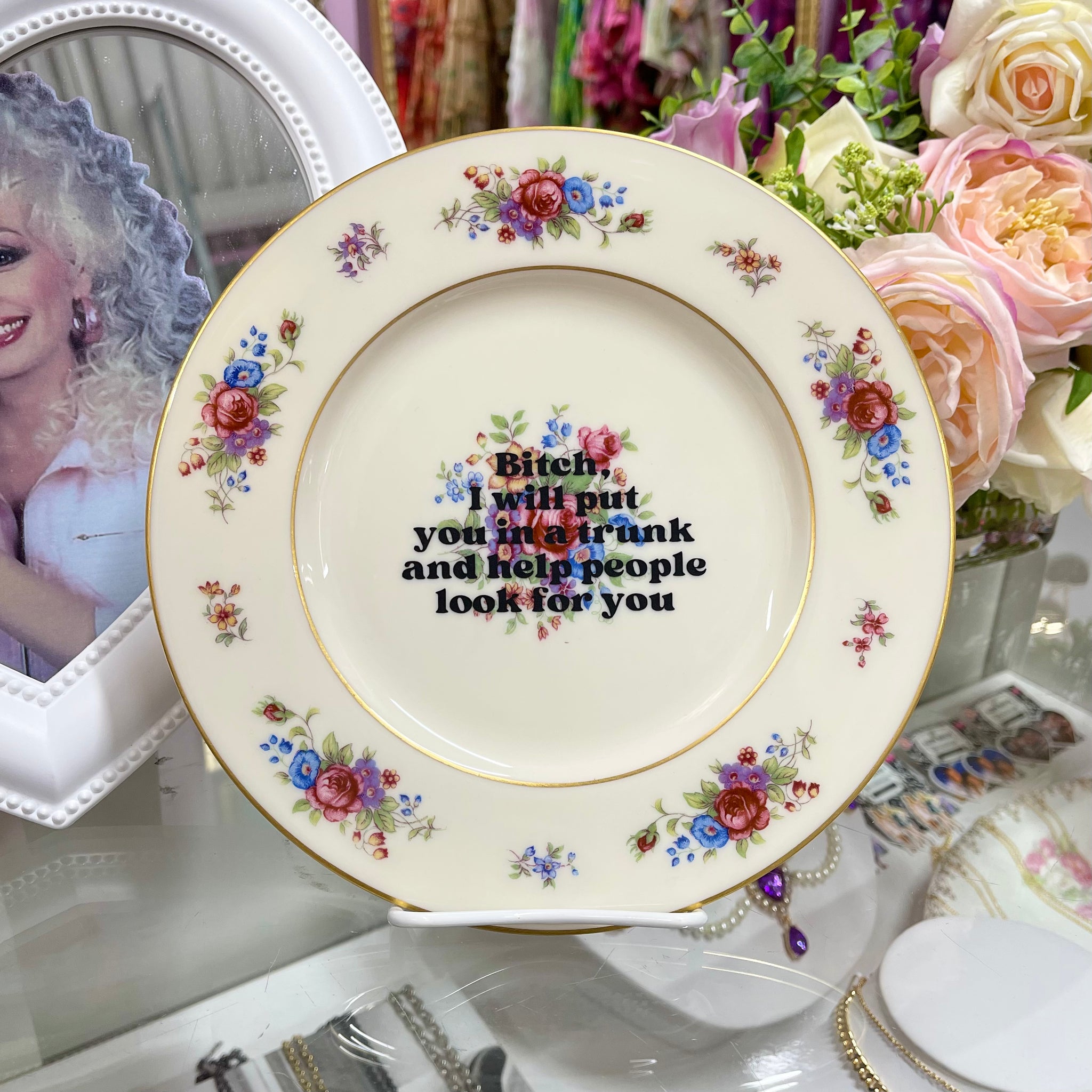 Help People Look For You Vintage Plate