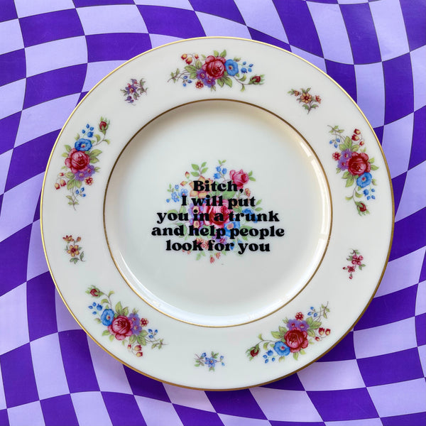 Help People Look For You Vintage Plate