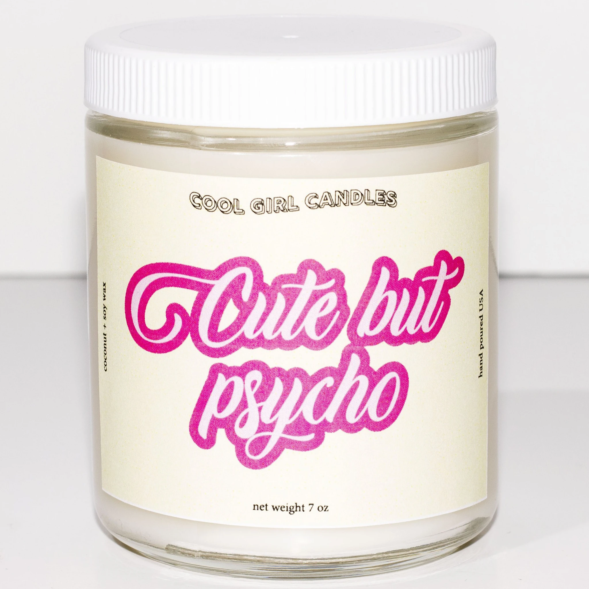 Cute But Psycho 7oz Candle (Nectarine + Coral)